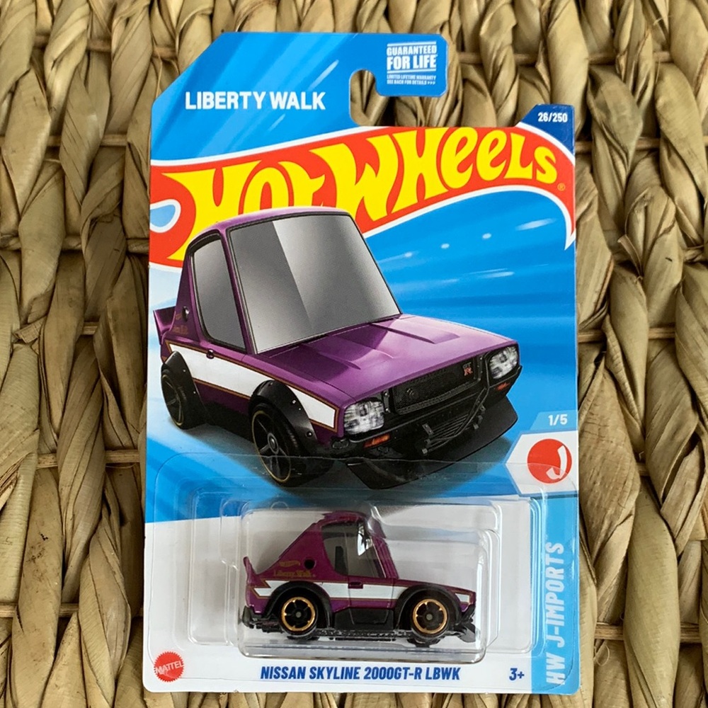 Nissan Skyline 2000GT-R LBWK Tooned Liberty Walk Purple Car Hot Wheels  2025 New